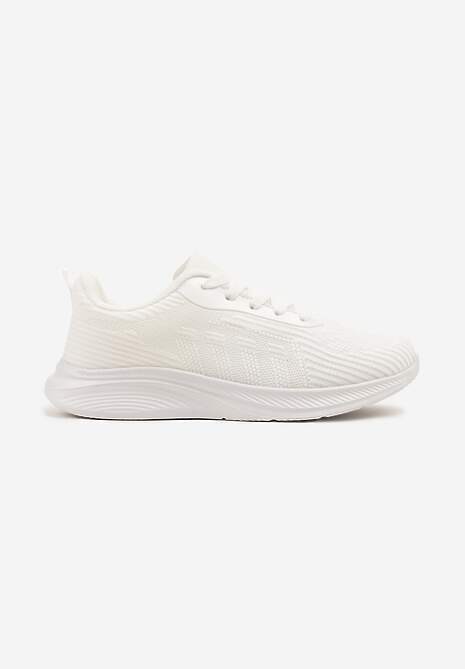 Białe Buty Sportowe Sneakersy z Tłoczonym Wzorem Amosira 4