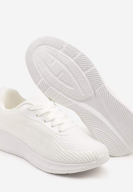 Białe Buty Sportowe Sneakersy z Tłoczonym Wzorem Amosira 6