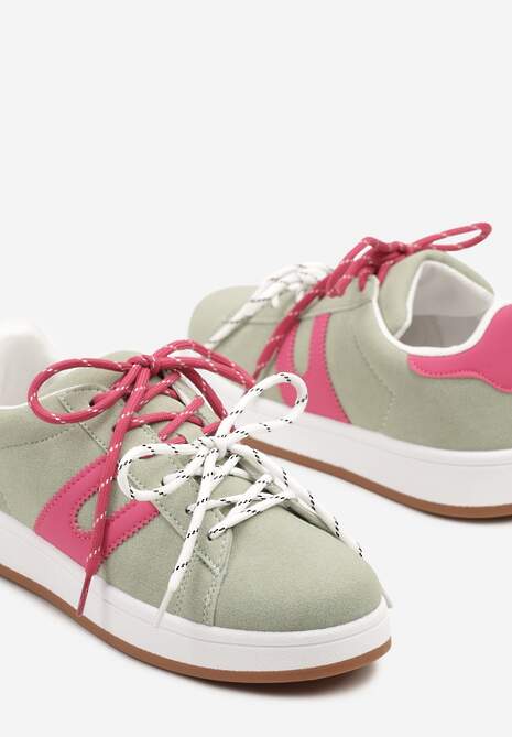 Sneakers Telindrela Verde cu fucsia 6