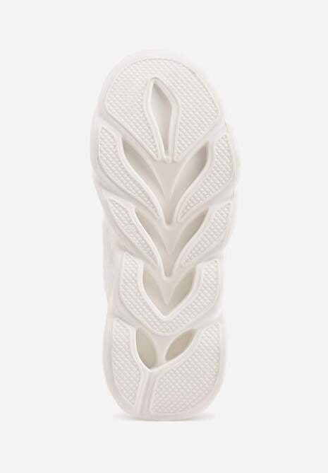 Białe Buty Sportowe Sneakersy na Platformie Ozdobionej Tłoczeniem Teliriella 7