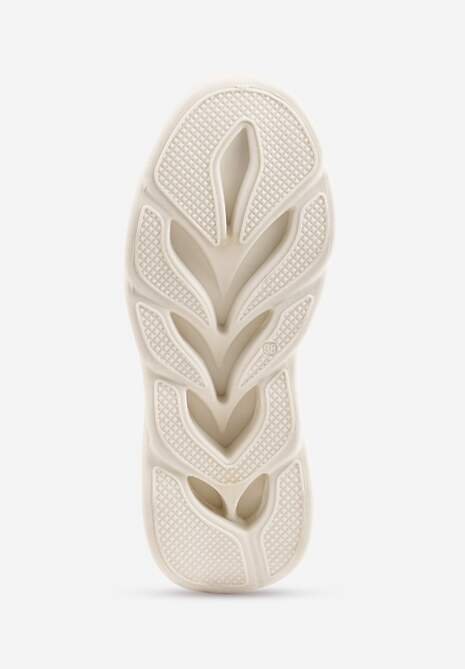 Beżowe Buty Sportowe Sneakersy na Platformie Ozdobionej Tłoczeniem Teliriella 7