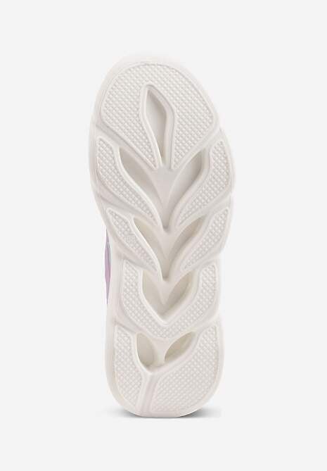 Biało-Fioletowe Buty Sportowe Sneakersy na Platformie Ozdobionej Tłoczeniem Teliriella 7