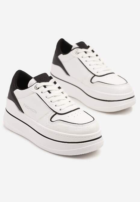 Sneakers Udivoria Alb cu negru 5
