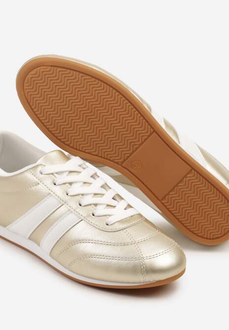 Sneakers Liantina Auriu cu alb 6