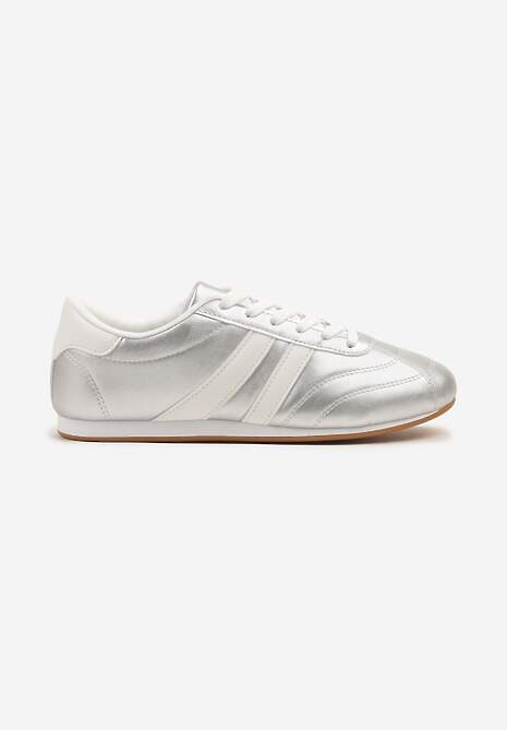 Sneakers Liantina Argintiu cu alb 4