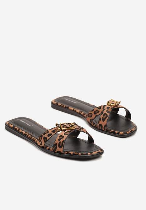 Papuci Quilselia Imprimeu leopard 5