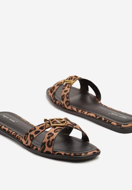 Papuci Quilselia Imprimeu leopard 6
