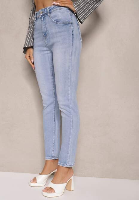 Niebieskie Jeansy z Bawełną Typu Skinny Jorivaes 4
