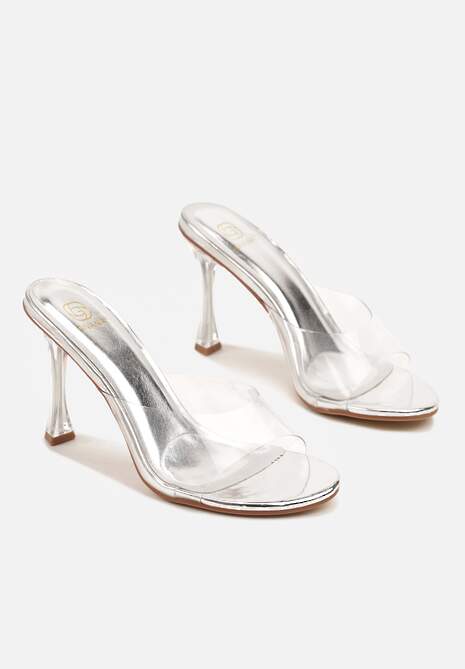 Pantofi stiletto Korimara Argintii 5