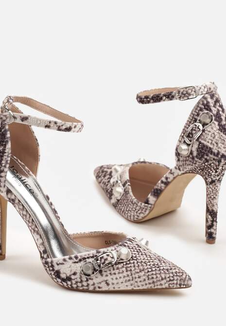 Pantofi stiletto Ridirianne Print piele de șarpe 6