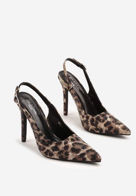 Pantofi stiletto Zithina Imprimeu leopard 5