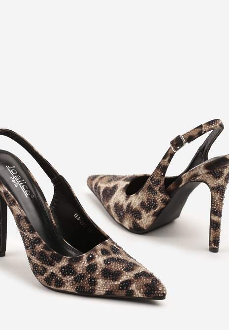 Pantofi stiletto Zithina Imprimeu leopard 6