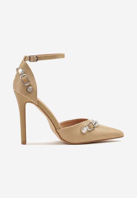 Pantofi stiletto Elliwen Bej 4