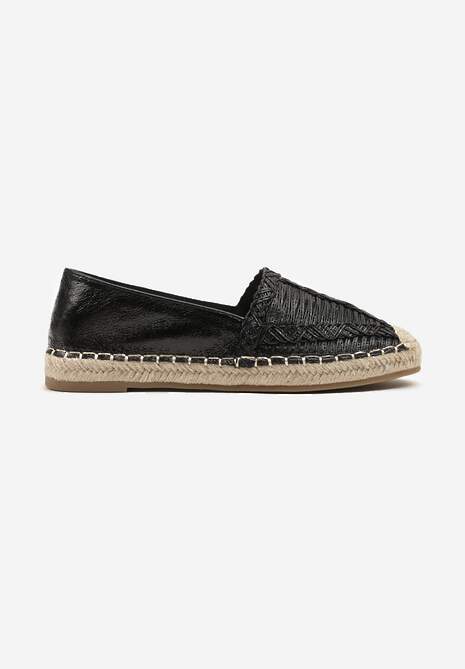Czarne Espadryle z Ozdobną Plecionką na Cholewce w Stylu Boho Adisella 4