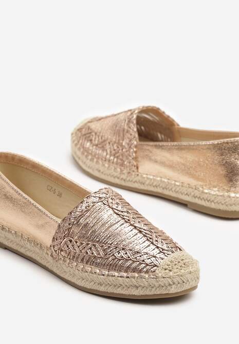 Szampańskie Espadryle z Ozdobną Plecionką na Cholewce w Stylu Boho Adisella 6