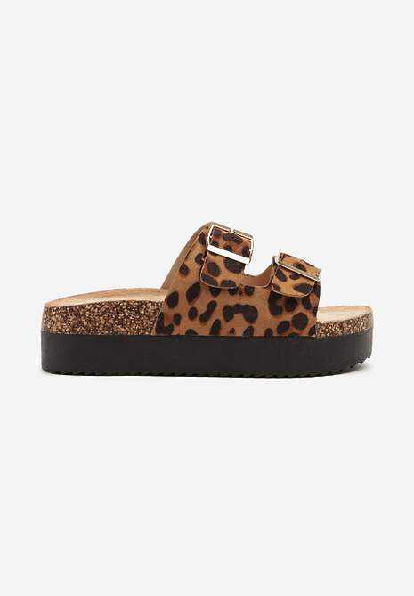 Papuci Landisa Imprimeu leopard 4