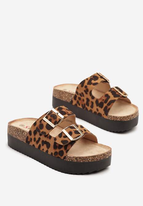 Papuci Landisa Imprimeu leopard 5