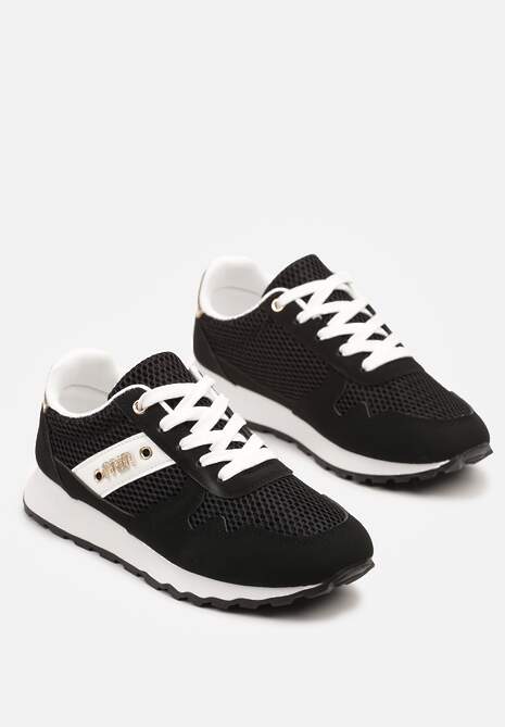 Czarne Sneakersy z Ozdobnymi Cyrkoniami Adisona 5