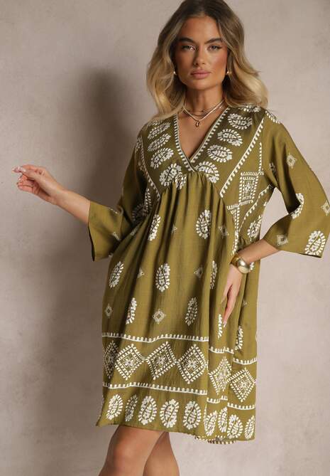 Rochie Virisna Verde închis 4