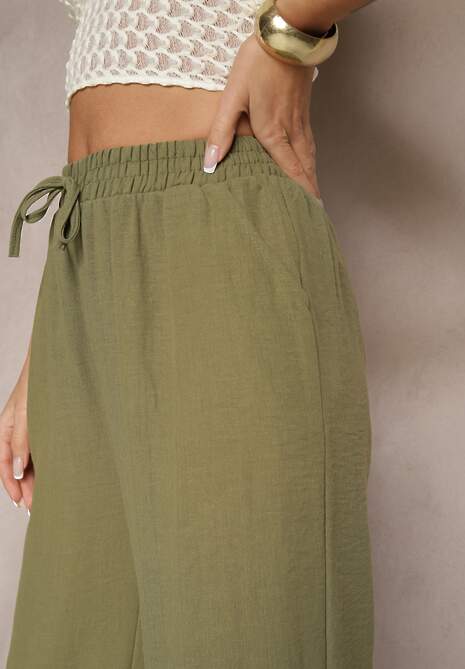 Pantaloni Edilisea Verde închis 5