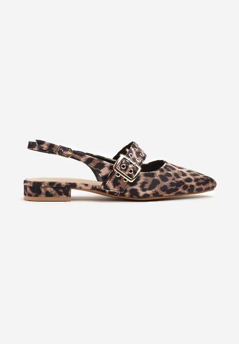 Pantofi cu toc Pollime Imprimeu leopard 4