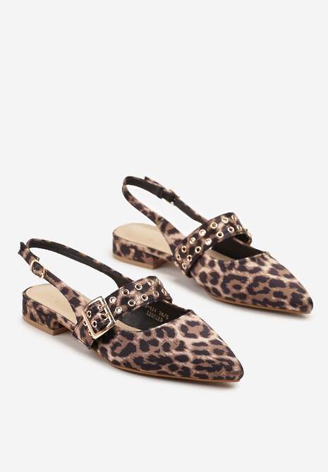 Pantofi cu toc Pollime Imprimeu leopard 5