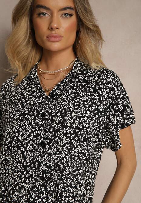 Rochie Sarilon Neagră cu alb 5