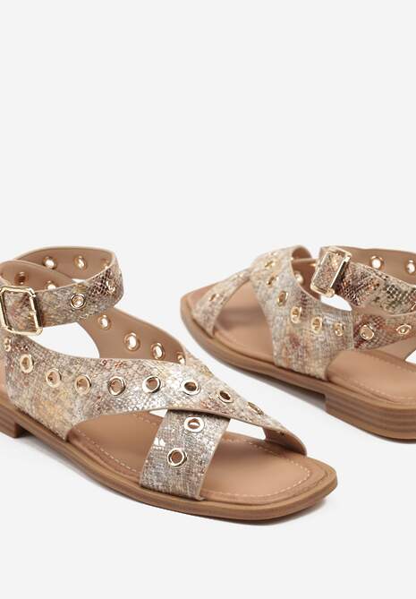 Sandale Annivelle Print piele de șarpe 6