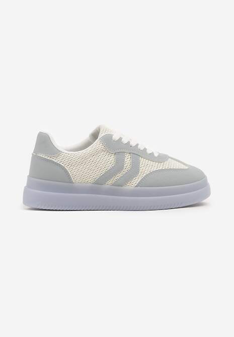 Niebieskie Sneakersy Tenisówki Ozdobione Paskami Falovinia 4