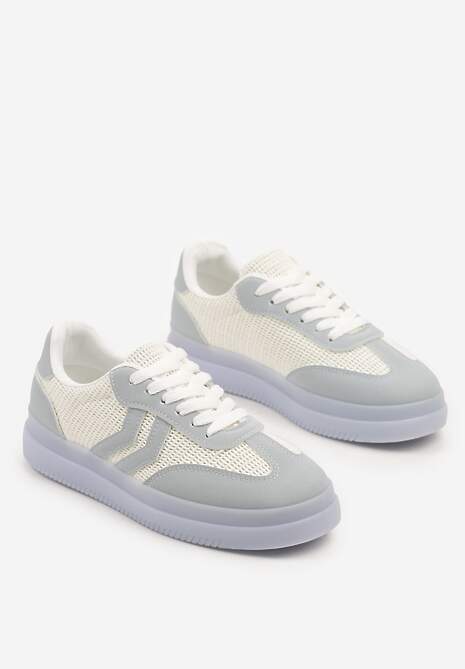 Niebieskie Sneakersy Tenisówki Ozdobione Paskami Falovinia 5
