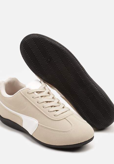 Beżowe Sneakersy Typu Klasyczne Tenisówki Zelritia 6