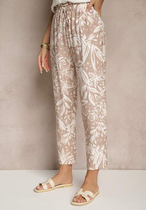 Pantaloni Ellorine Bej deschis 4