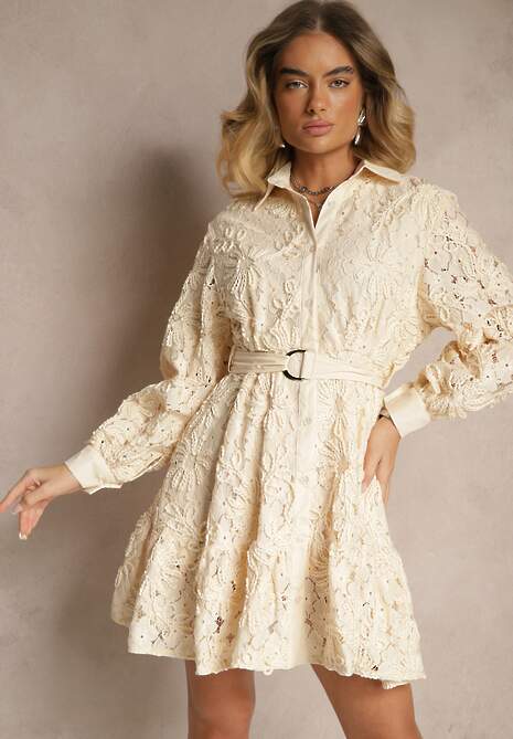 Rochie Roniella Bej deschis 4