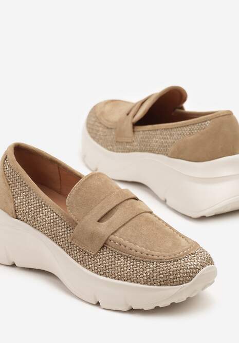 Pantofi casual Eraviella Bej închis 6