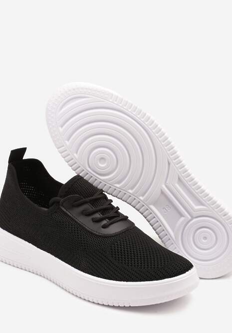 Czarne Siateczkowe Buty Sportowe Sneakersy Eravessa 6