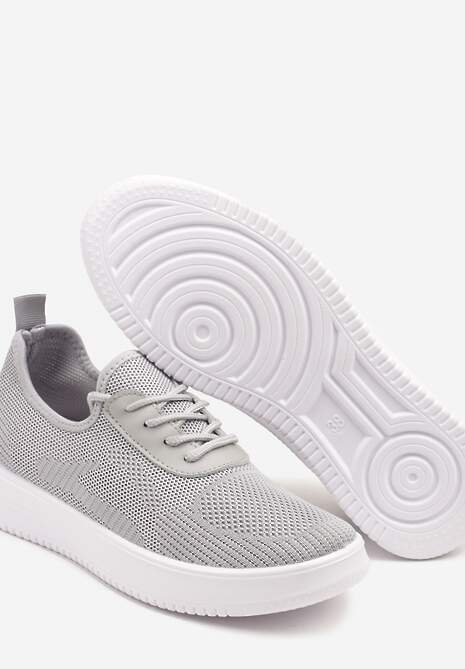 Szare Siateczkowe Buty Sportowe Sneakersy Eravessa 6