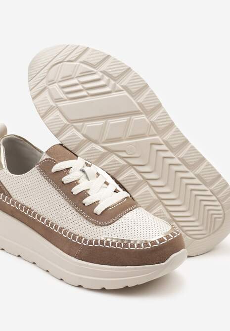 Sneakers Renosa Bej cu maro 6