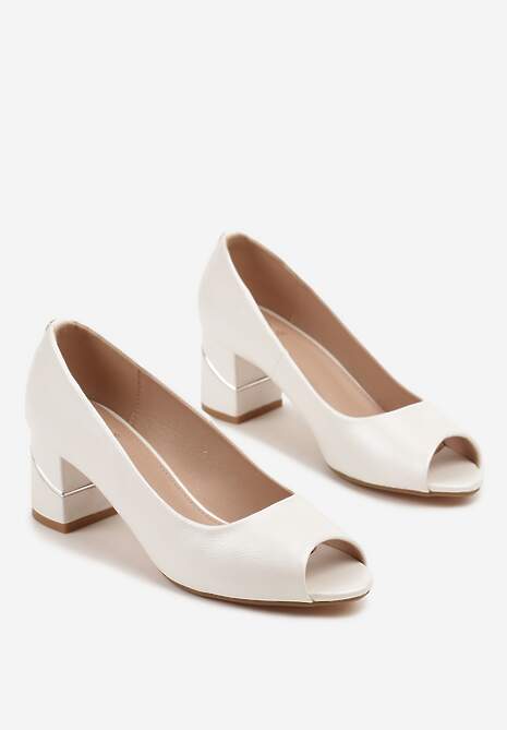 Pantofi cu toc Xalmio Albi 5