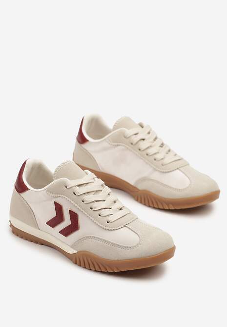 Sneakers Mepenna Bej cu roșu 5