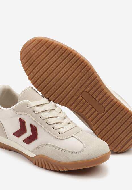 Sneakers Mepenna Bej cu roșu 6