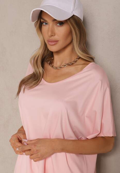 T-shirt Liofala Roz deschis 5