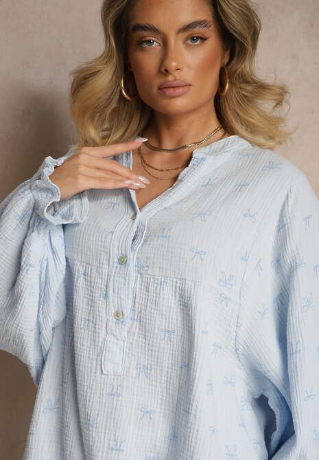 Bluză Reilitta Albastru deschis 5