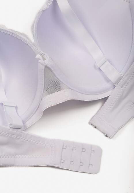 Biały Koronkowy Biustonosz z Metaliczną Aplikacją Dorzedi 6