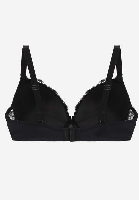 Czarny Koronkowy Biustonosz z Metaliczną Aplikacją Dorzedi 6