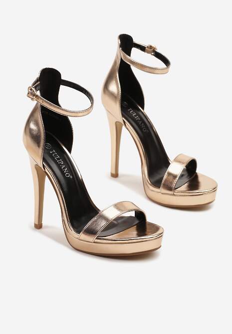 Pantofi stiletto Napelle Culoarea șampaniei 5