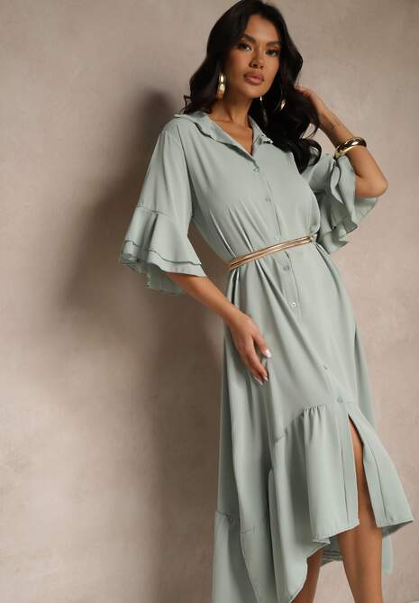 Rochie Ransara Verde deschis 4