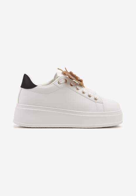 Sneakers Lenori Alb cu negru 4