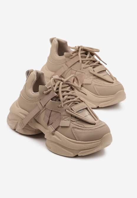 Sneakers Leneris Bej închis 5