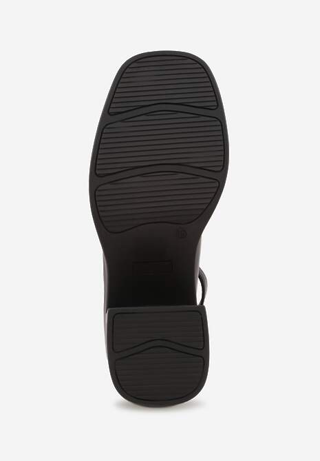 Czarne Eleganckie Czółenka na Platformie i Słupku Jesivia 7