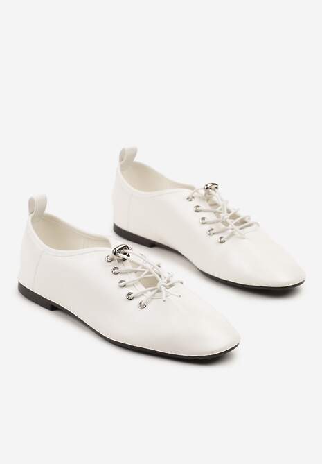 Pantofi casual Julirine Albi 5